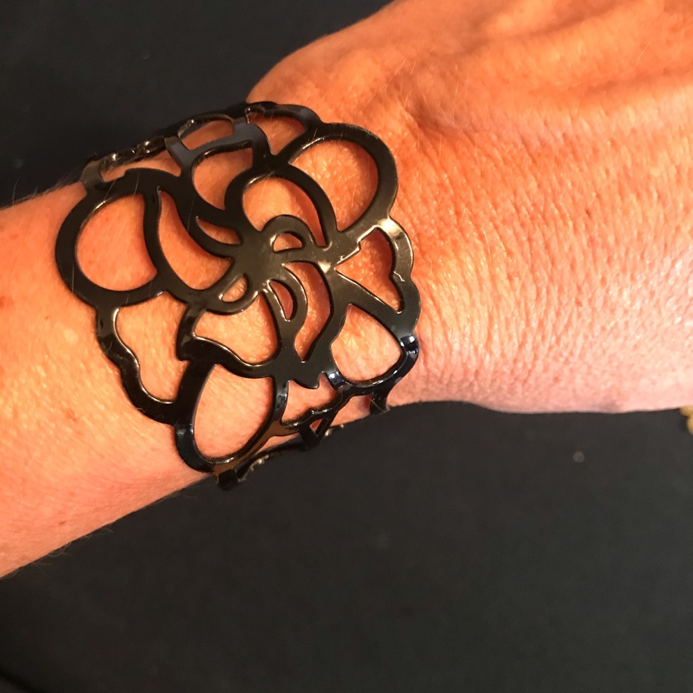 Lia Sophia black laser cut bracelet